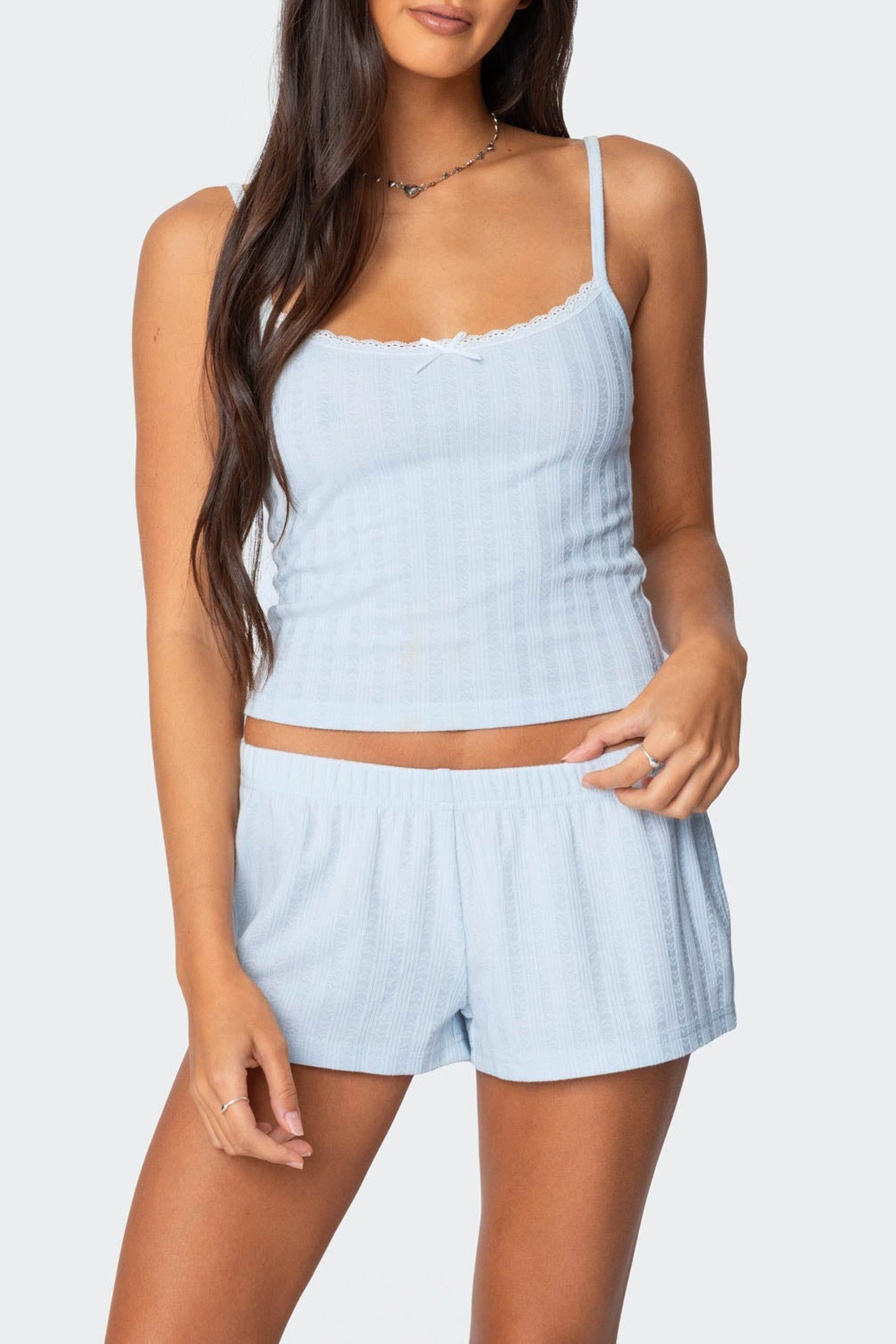 Pointelle Lace Tank Top