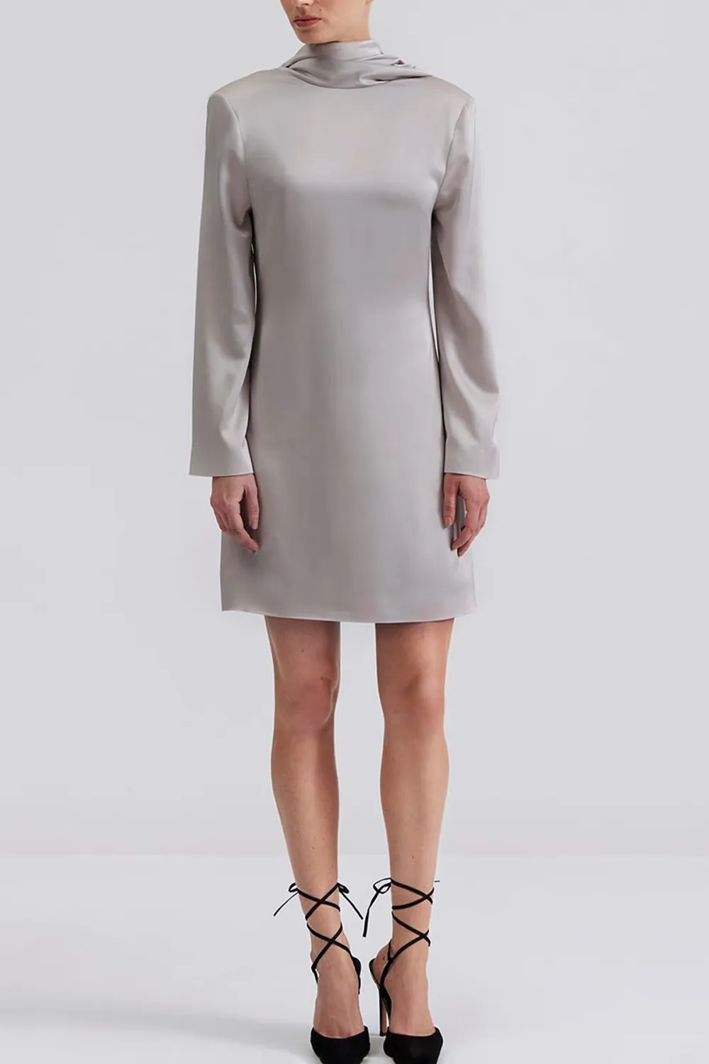 Mock Neck Sheath Mini Dress