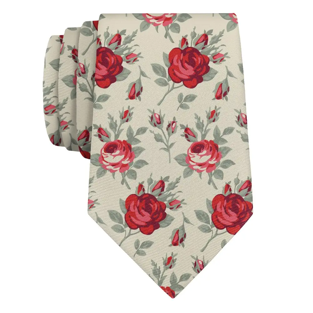 Elegant Floral Detail Necktie