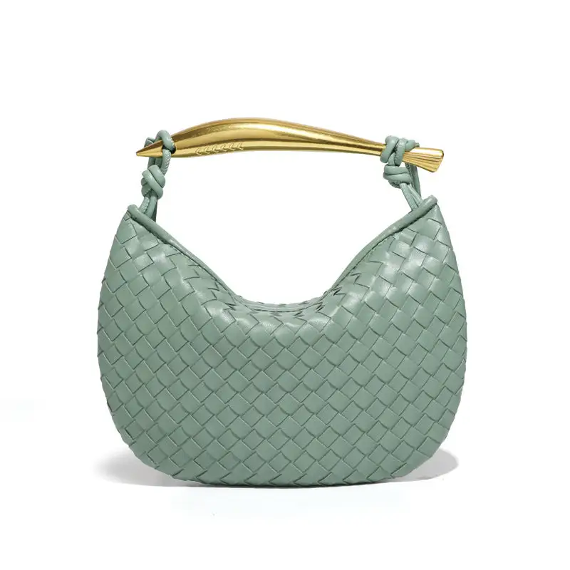 Handwoven Solid Dumpling Bag Casual Tote