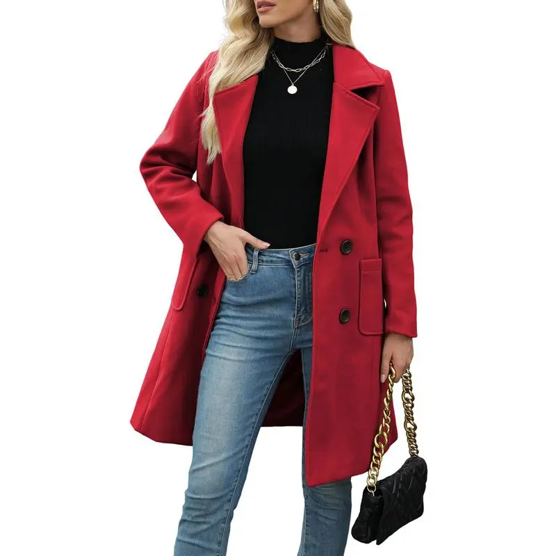 🔥 Women’s Wool Blend Mid-Long Coat – Elegant Warmth, Premium Wool, Minimalist Chic