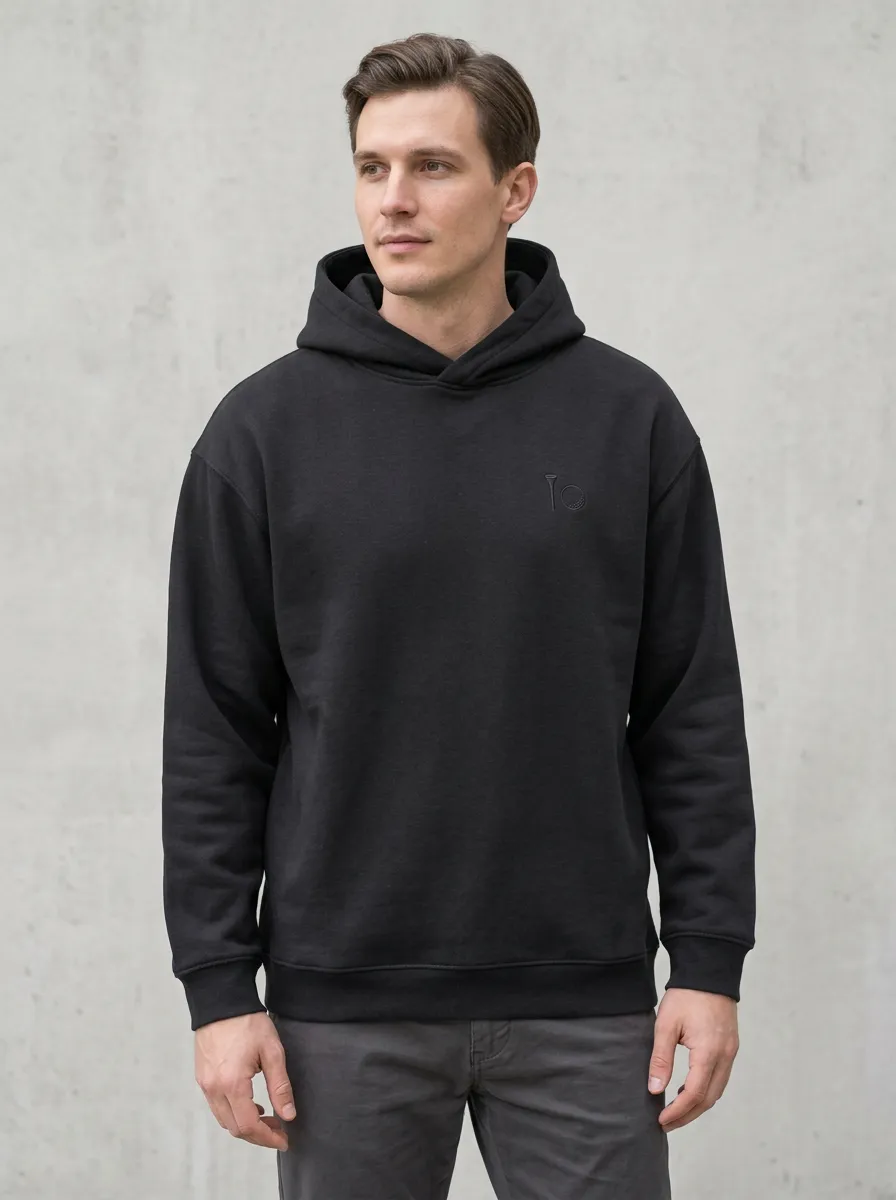 Golf-Ball Ball-And-Tee Embroidered Golf Casual Hoodie