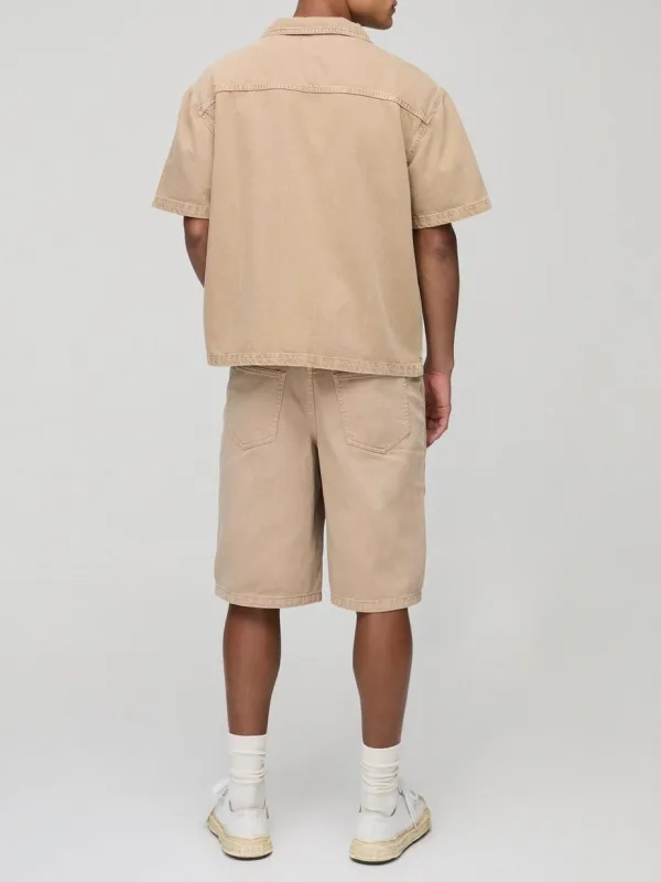 Rigid Washed Denim Jorts Spring And Summer Casual Style