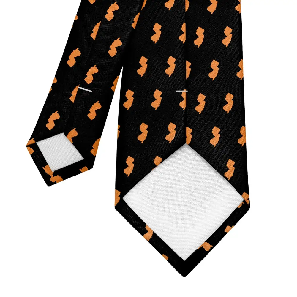 Modern Outline Emblem Accent Necktie