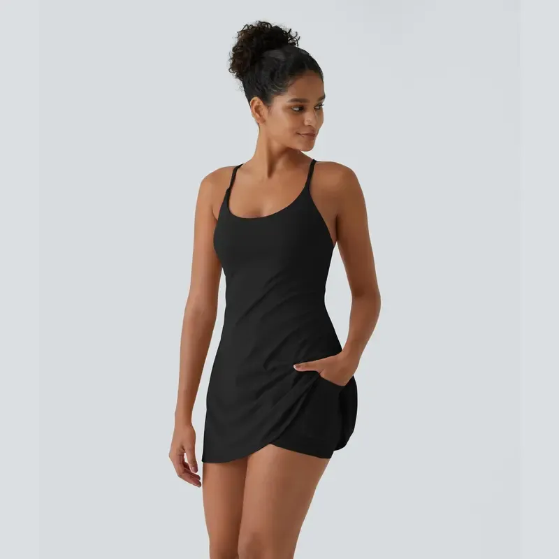 Backless Suede Sports Dress