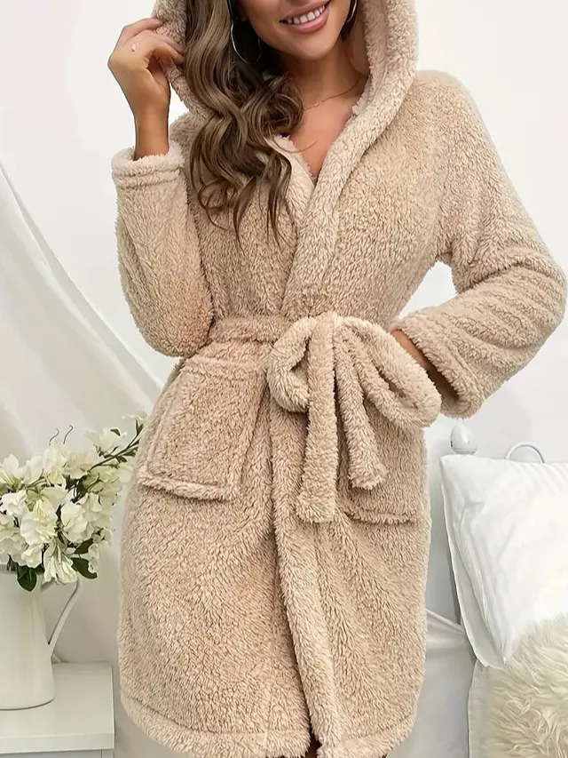 Cocoon Hooded Fleece Robe