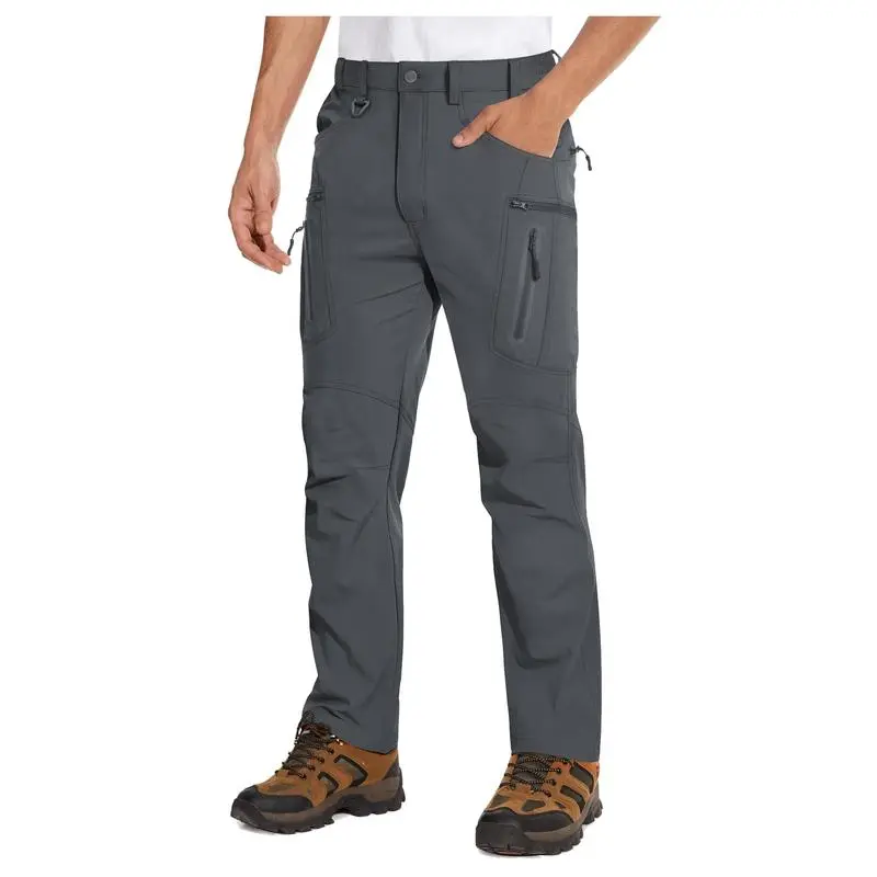 Men's Tactical Pants Water Repellent 8 Pockets Ripstop Hiking Trousers Lightweight Work Pants