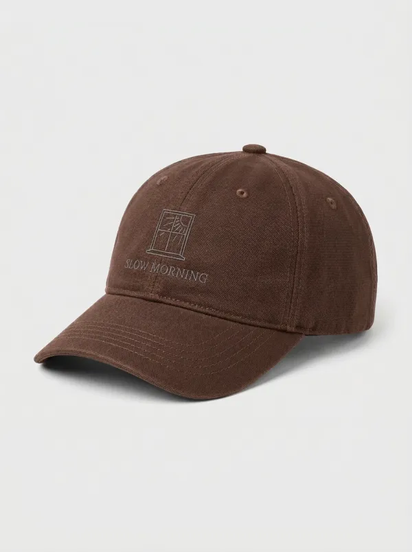 Refined Slow-Morning Window-Motif Printed Unisex Baseball Cap
