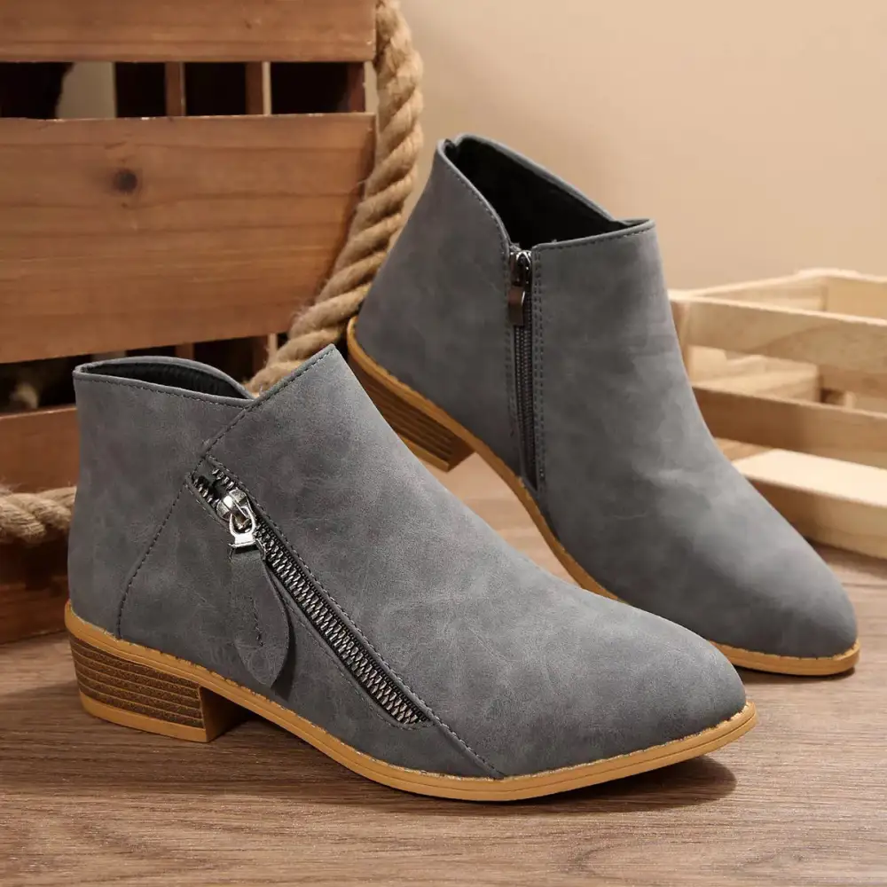 Block Heels Ankle Boots