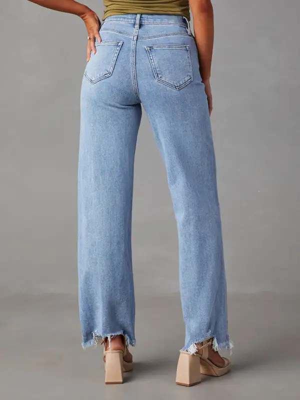 Tiered Pocket Denim Jeans