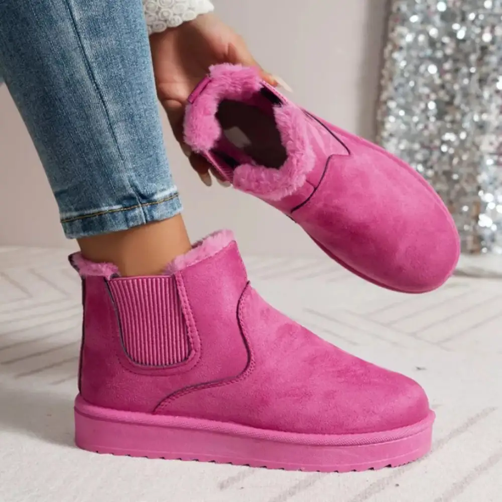 Soft Round Toe Platform Boots