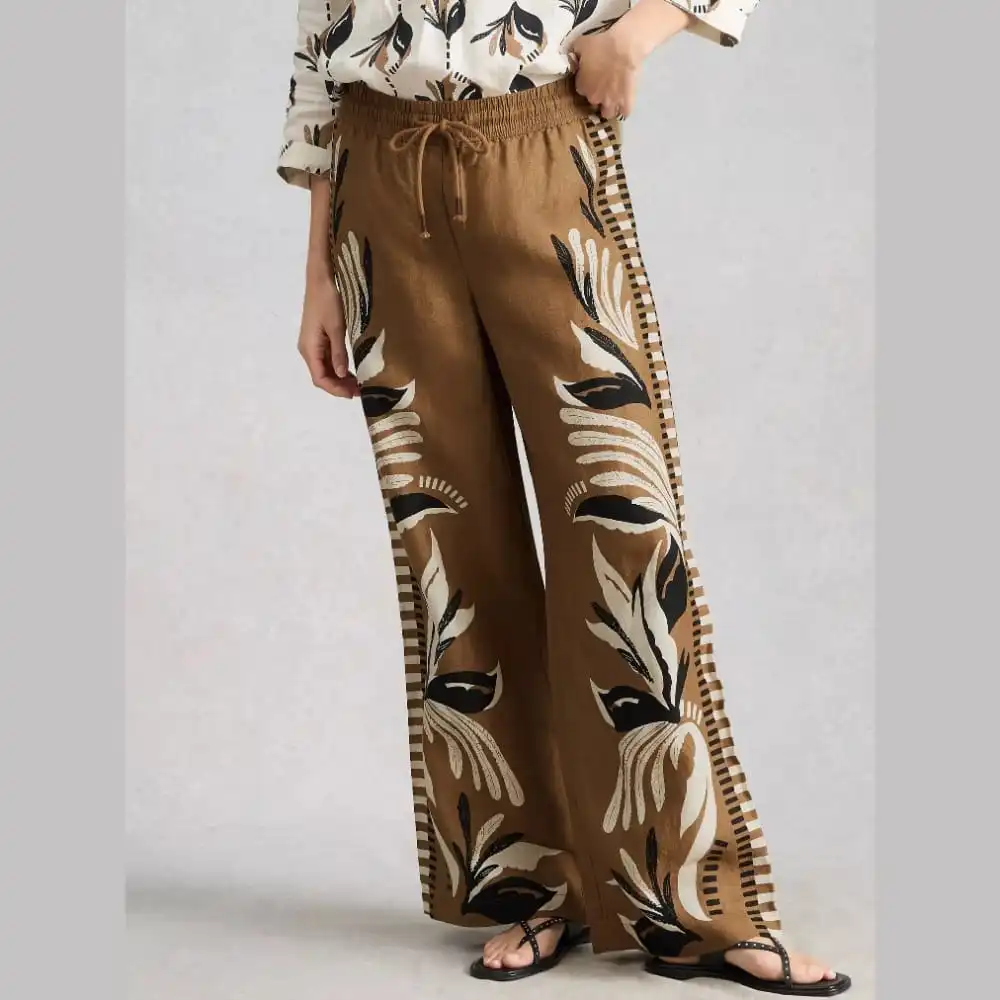 Wide-Leg Drawstring Women's Trousers