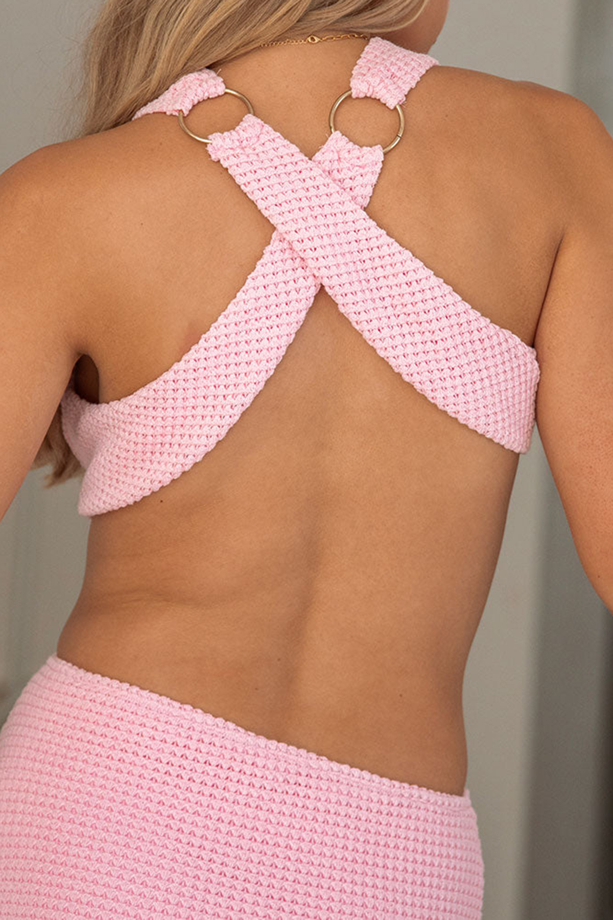 Cut Out Knit Midi Dress