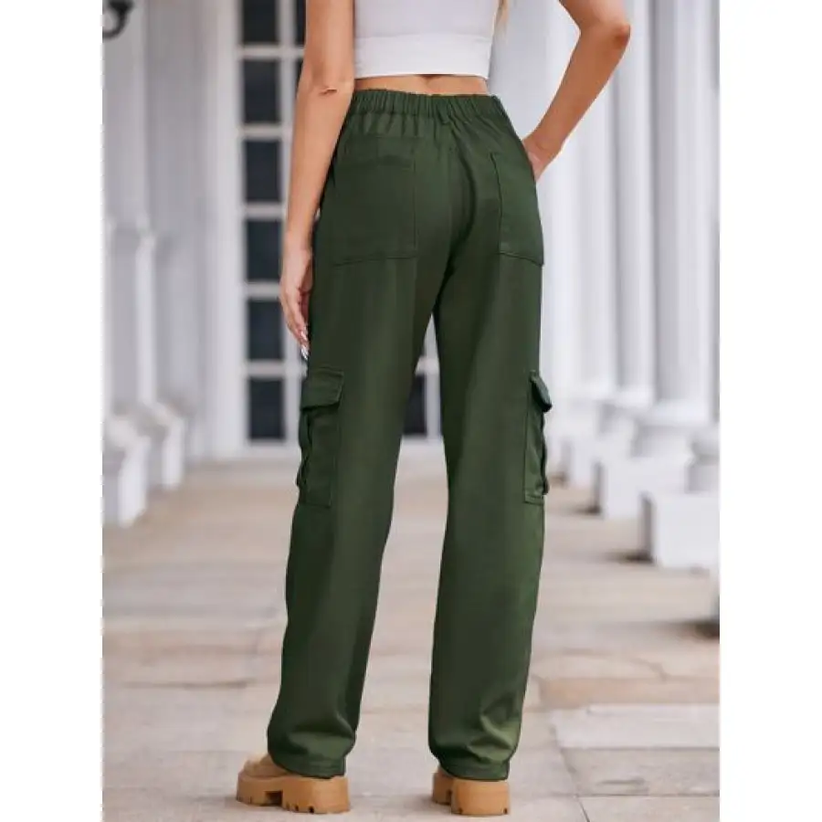 Straight Denim Cargo Pants