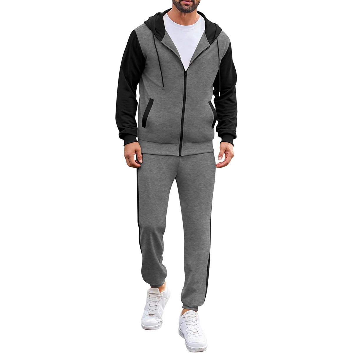 💥 6-Pack Men’s Activewear Sets | Only $24.9 | Men's Tracksuit 2 Piece Full Zip Set