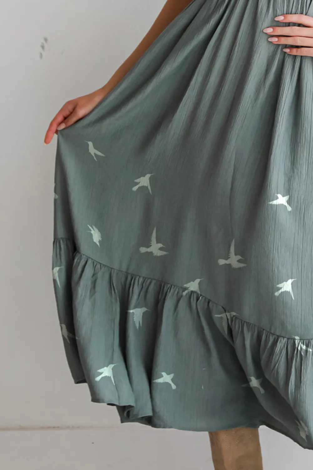 Confident Moves Sage Midi Dress
