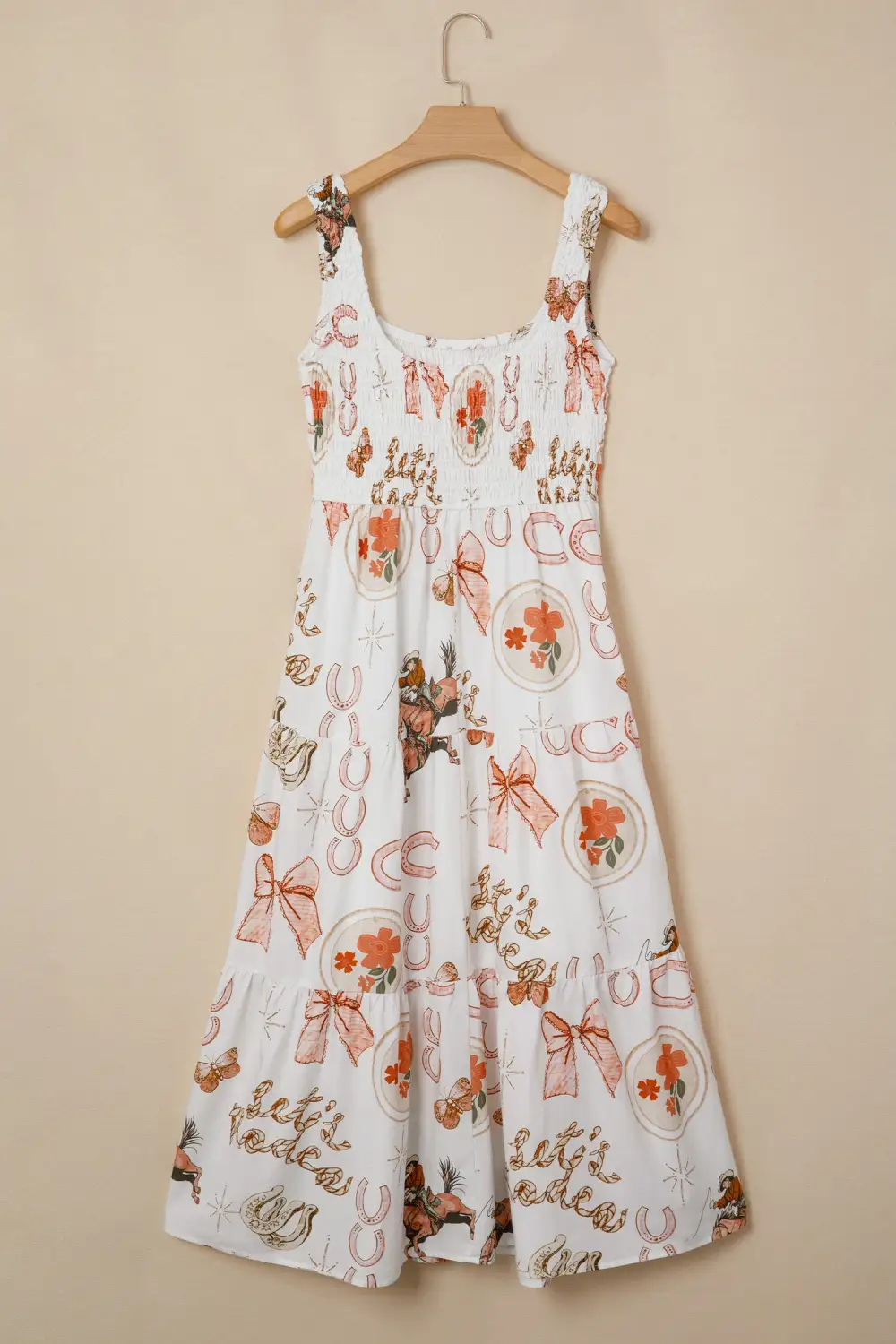 Printed Sleeveless Midi Dress
