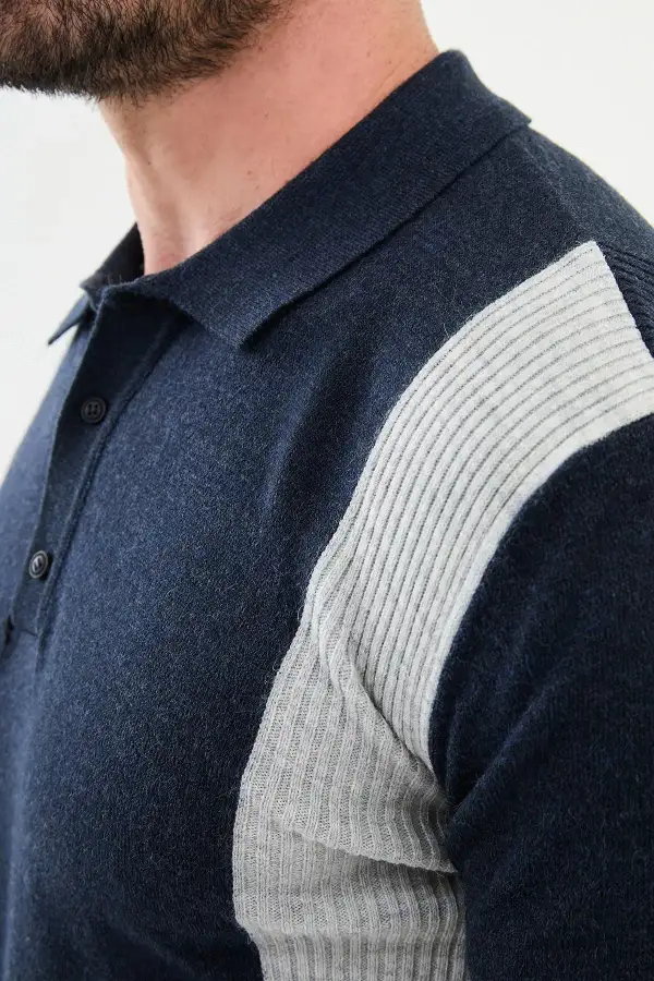 Refined Polo Collar Knit Sweater