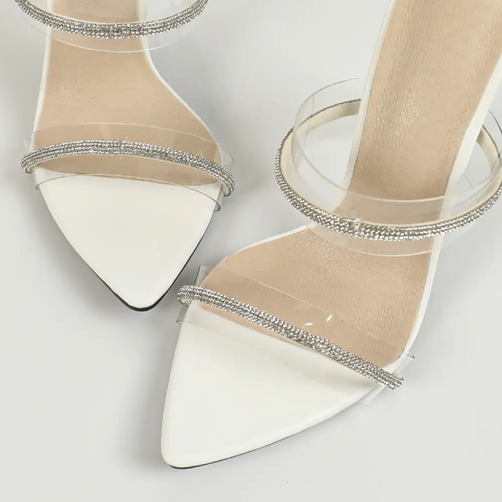 Rhinestone Detail Open Toe Sandals