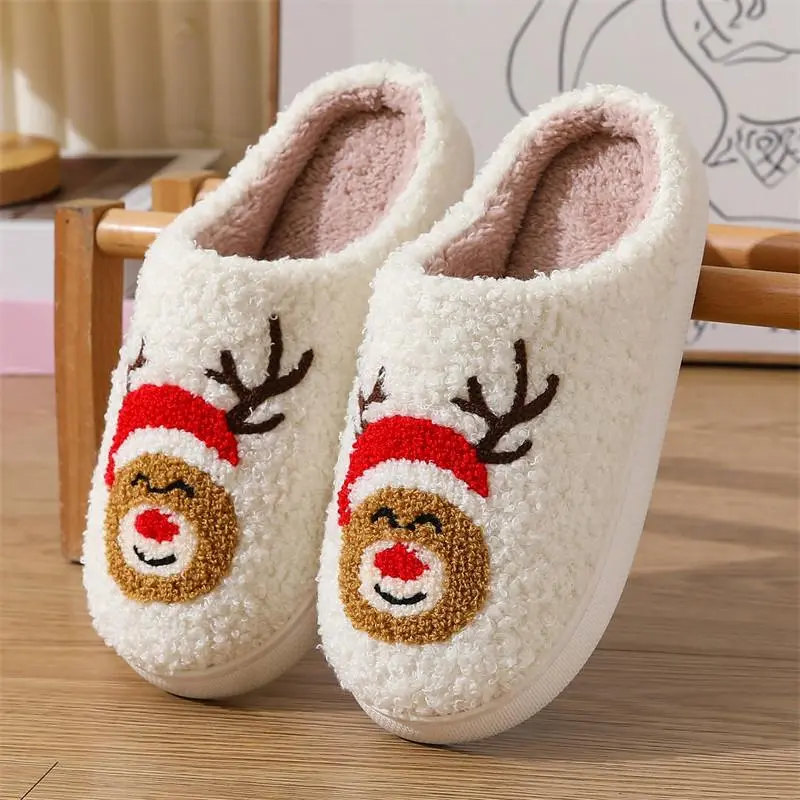 🏷️ 🎅 Holiday Special – 40% OFF! 🎁 Women & Men Christmas Slippers – Memory Foam Warm House Shoes  Cozy • Fuzzy • Festive • Indoor & Outdoor Comfort