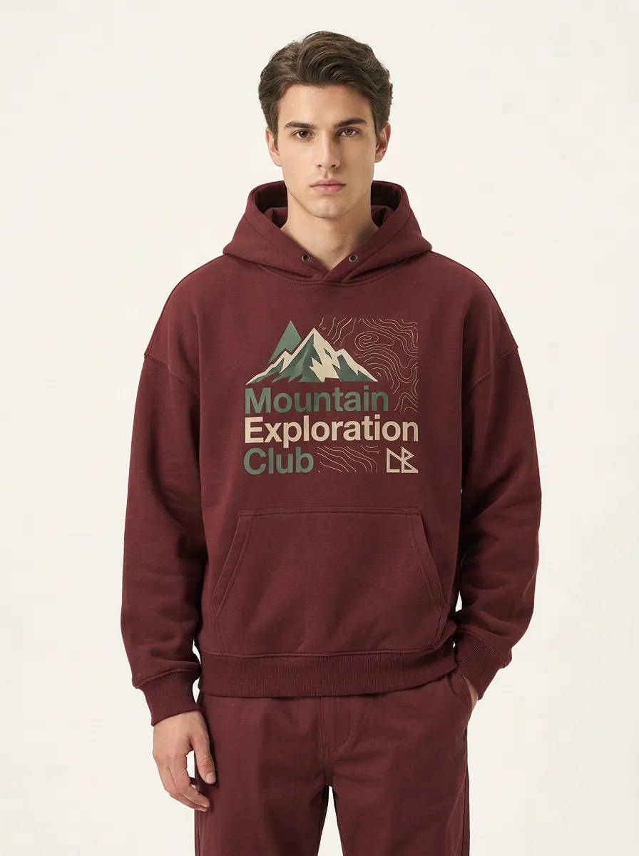 Men's Summit Mountain Explorer Topographic Graphic Hoodie