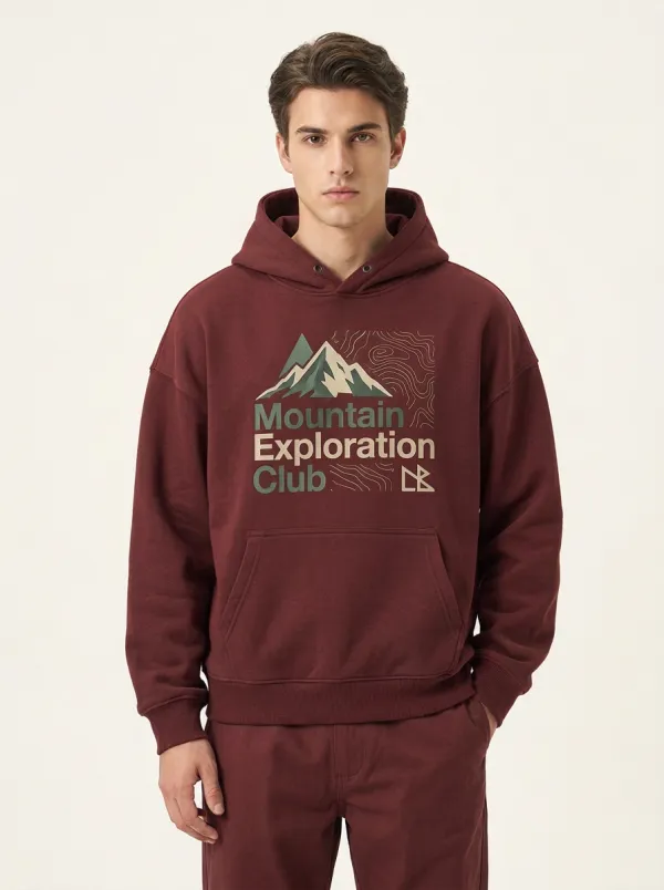 Men's Summit Mountain Explorer Topographic Graphic Hoodie