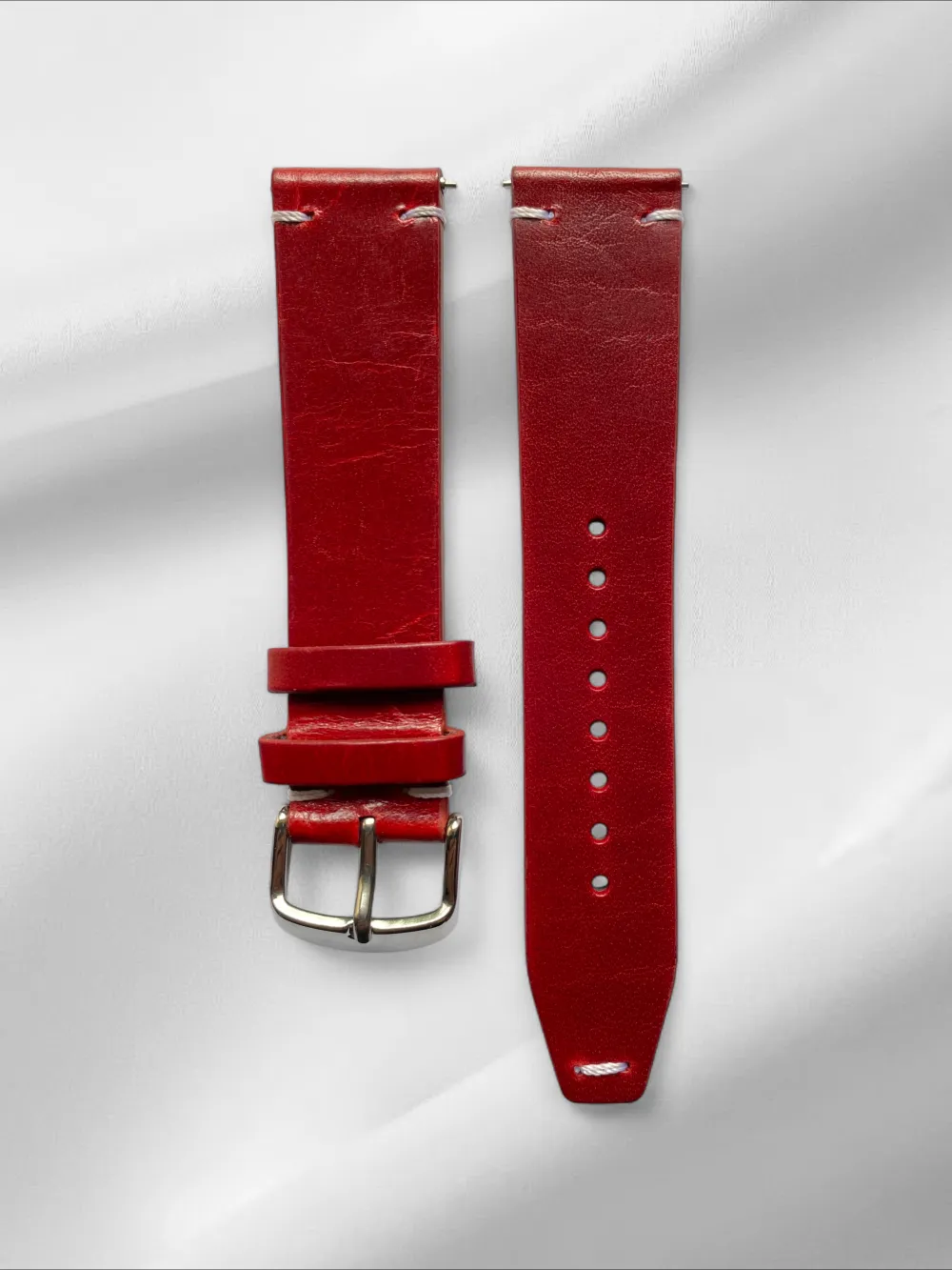 Modern Slim Quick Release Tang Buckle Nubuck Leather Watch Strap