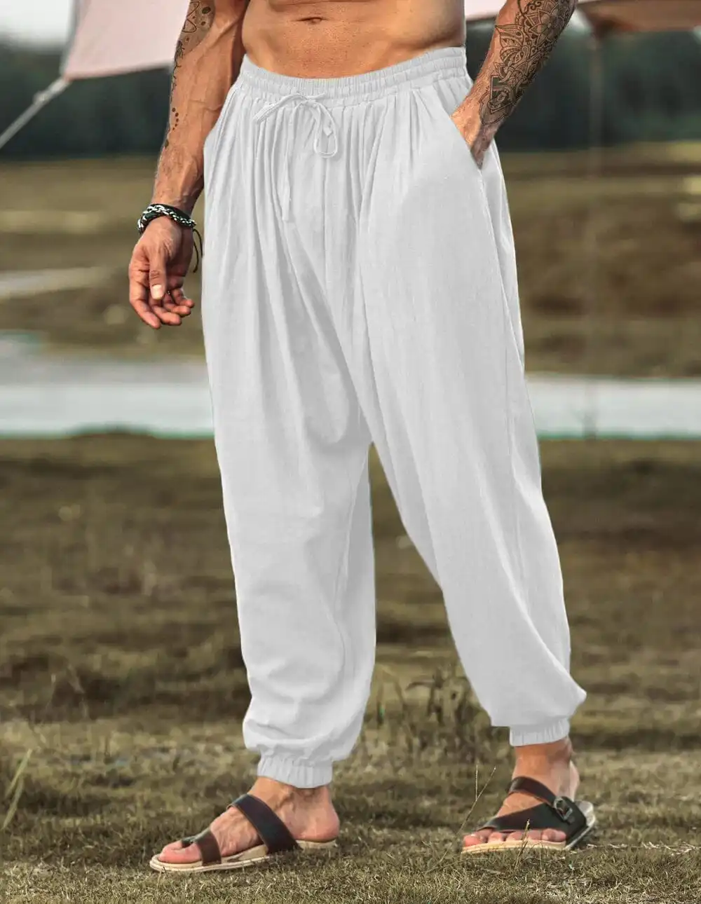 Loose Fit Linen Pants
