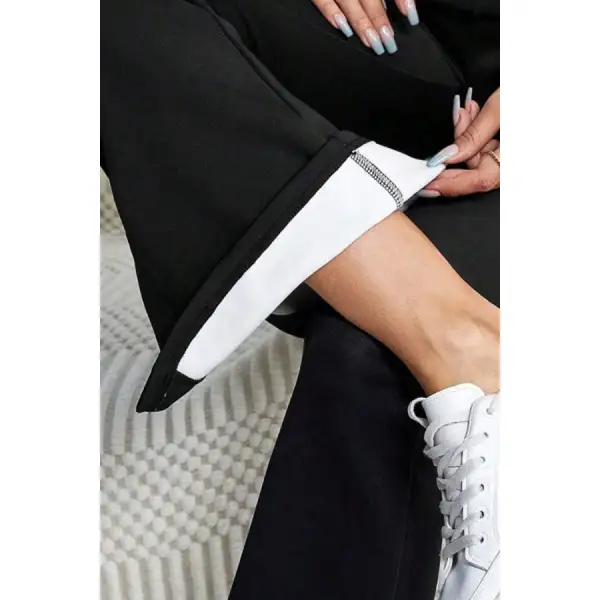 Slit High Waist Bootcut Pants