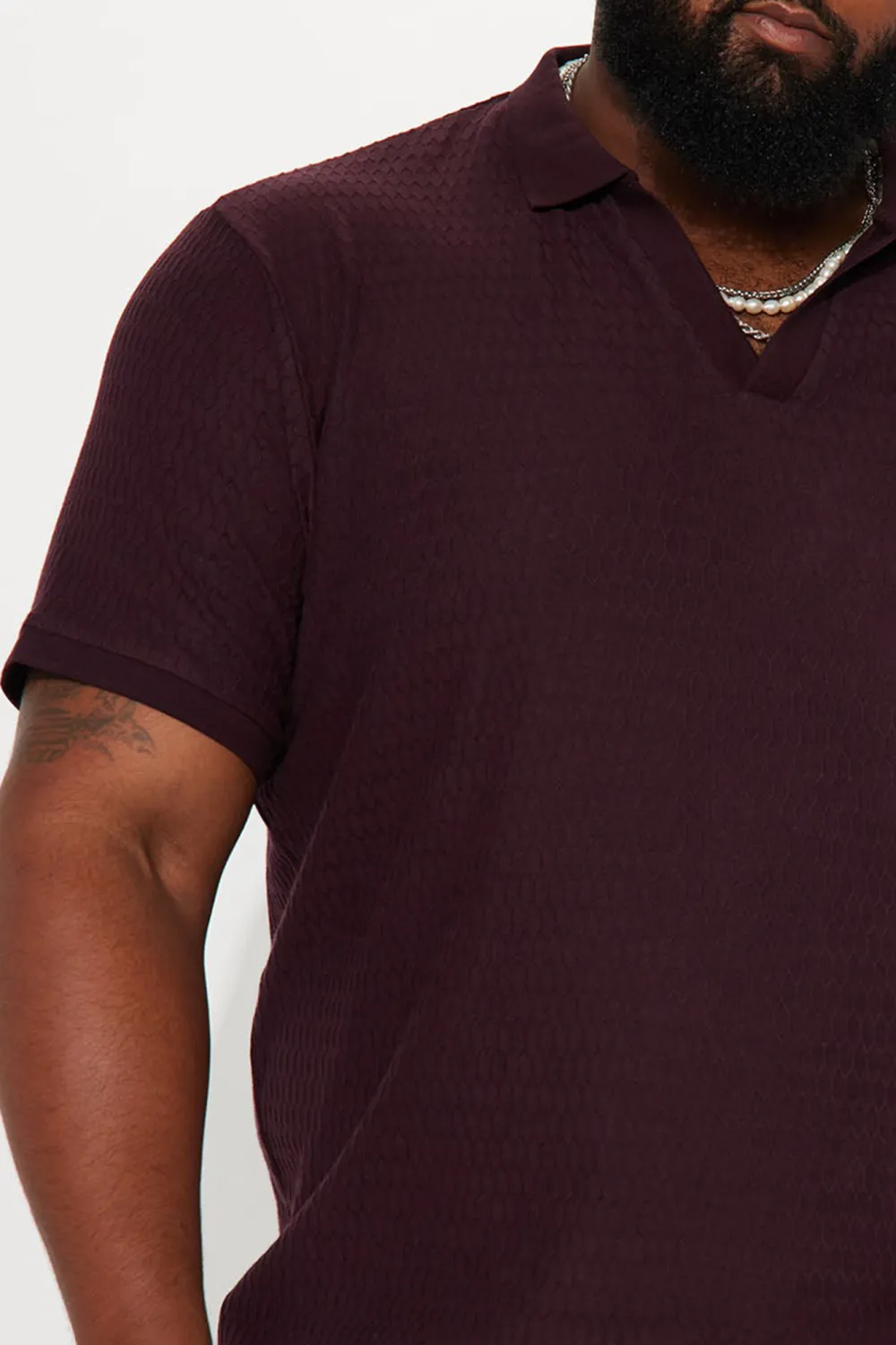 Casual Style Short Sleeve Polo - Burgundy