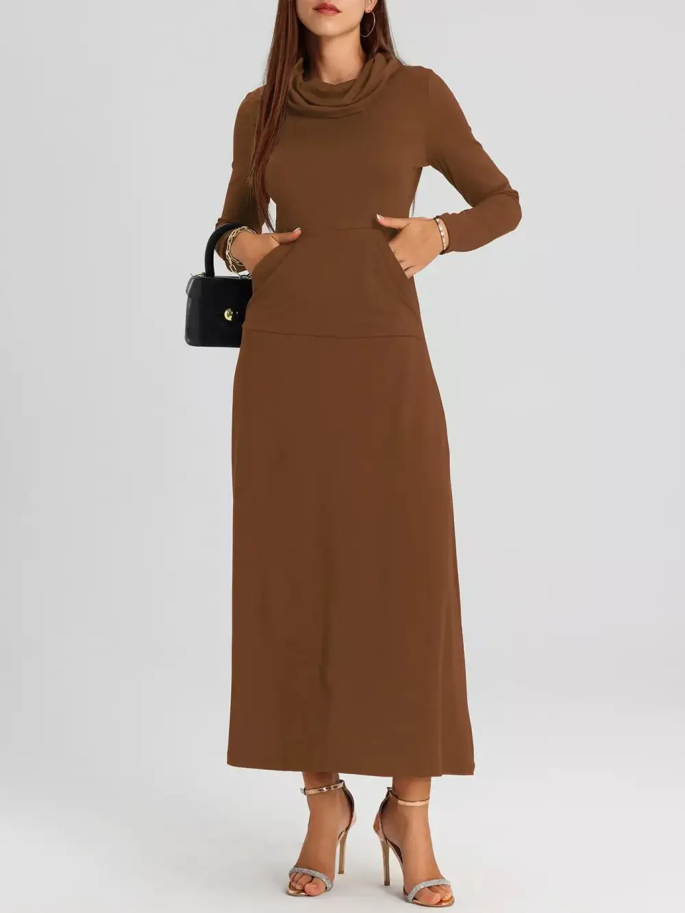 Finish Long Sleeve Midi Dress