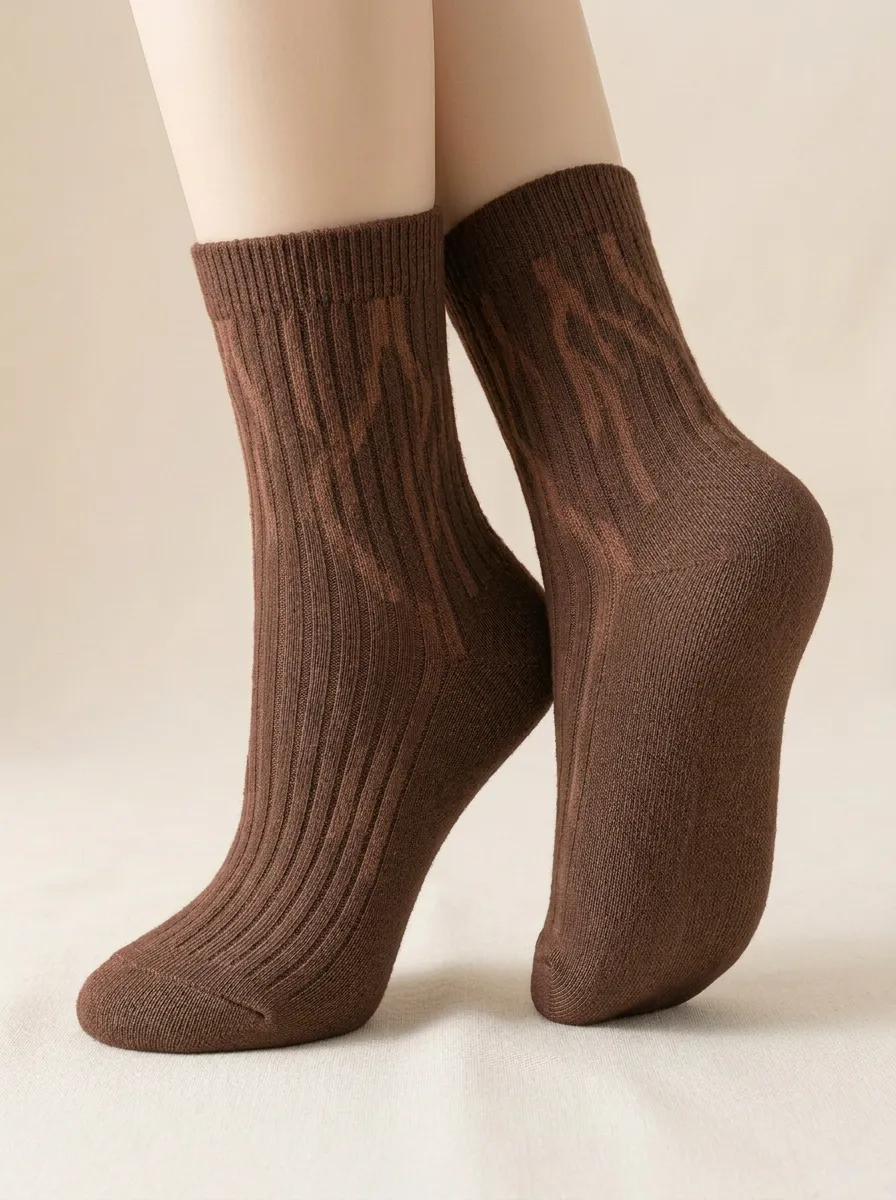 Relaxed Ribbed Casual Socks