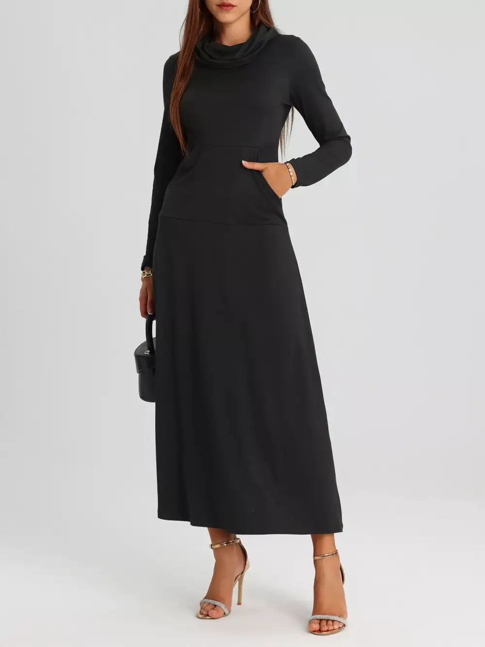 Finish Long Sleeve Midi Dress