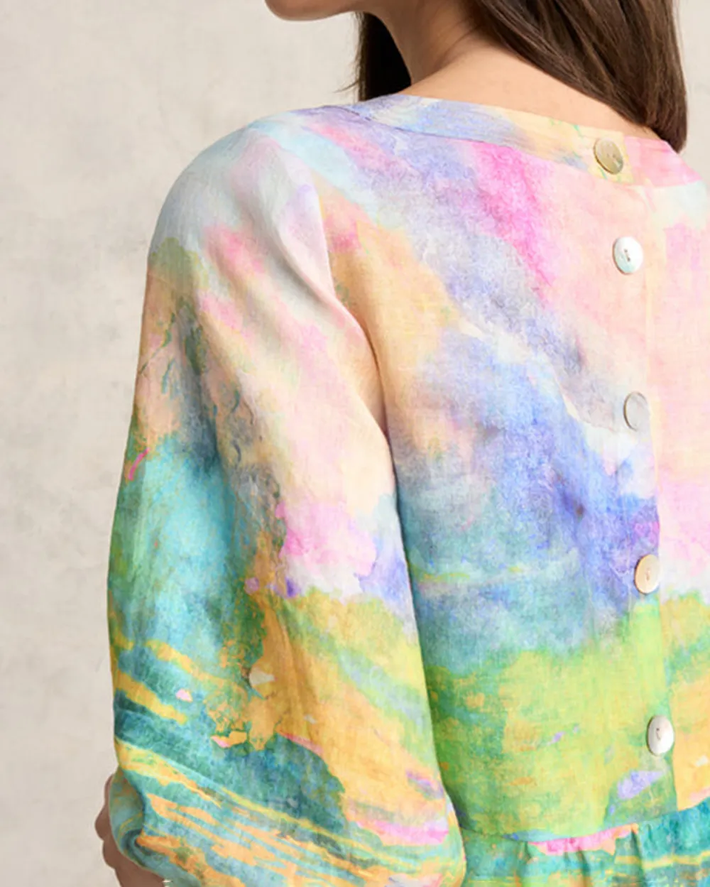 Printed Linen Dress