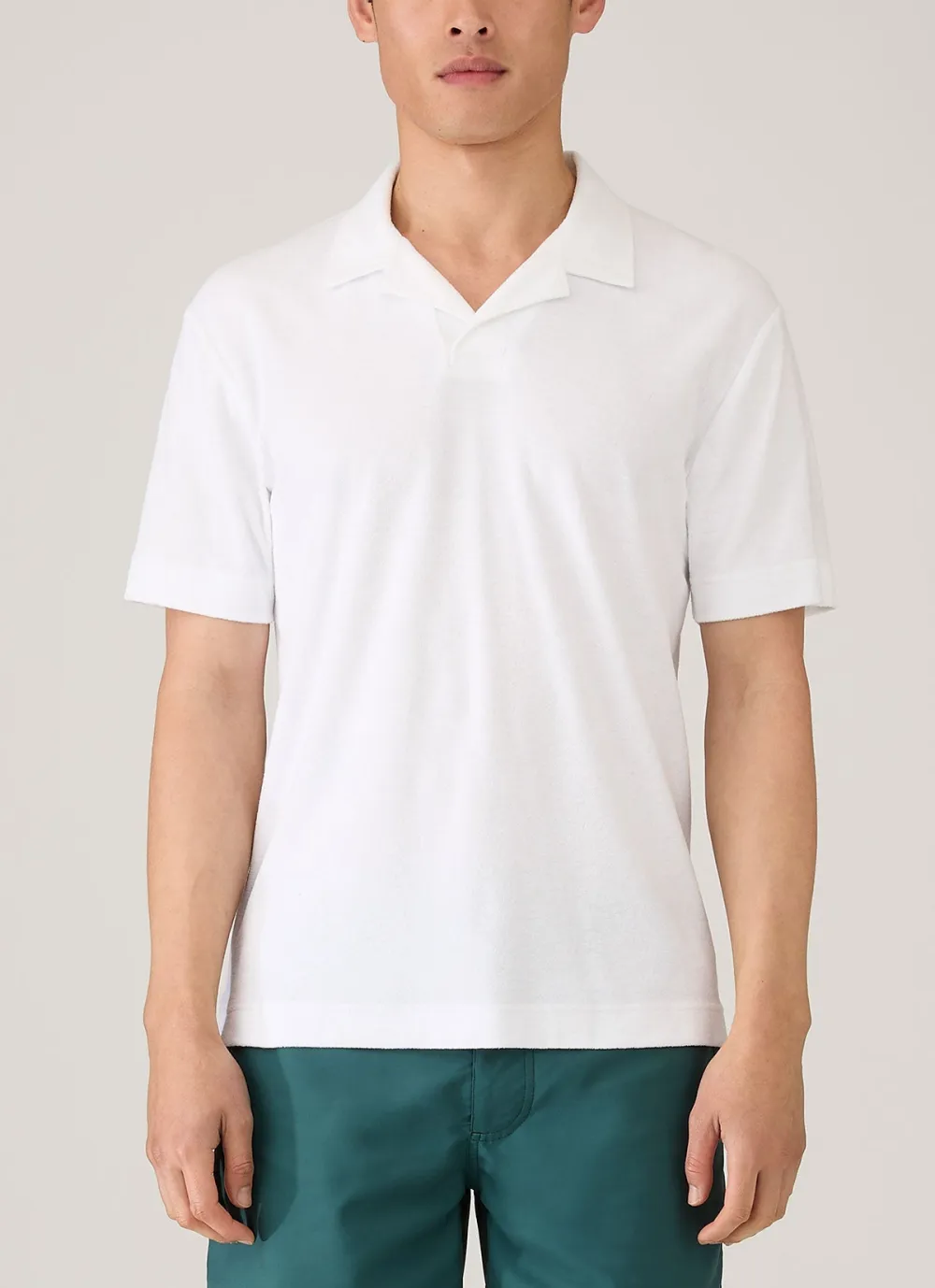 Cotton Towelling Short Sleeve Polo Shirt