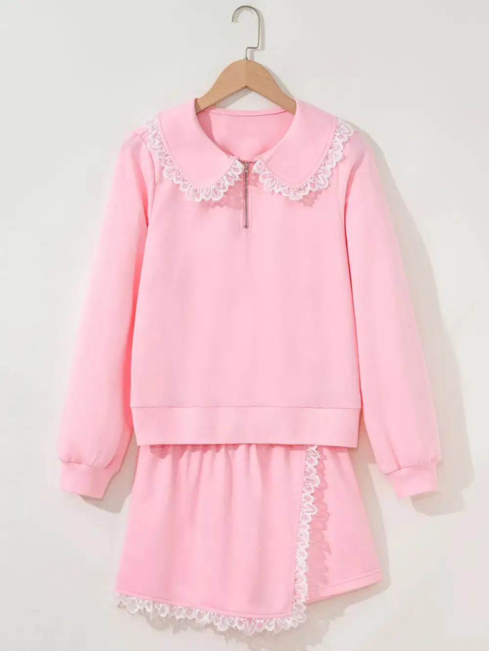 Lace Cotton Blend Coordinated Set