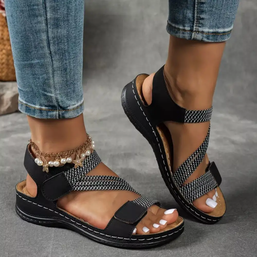 Lightweight Open Toe Wedge Sandals