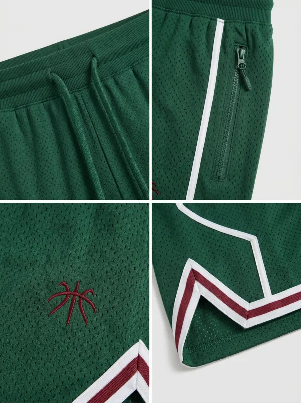 Sporty Geometric Pattern Street Style Men's Basketball Shorts