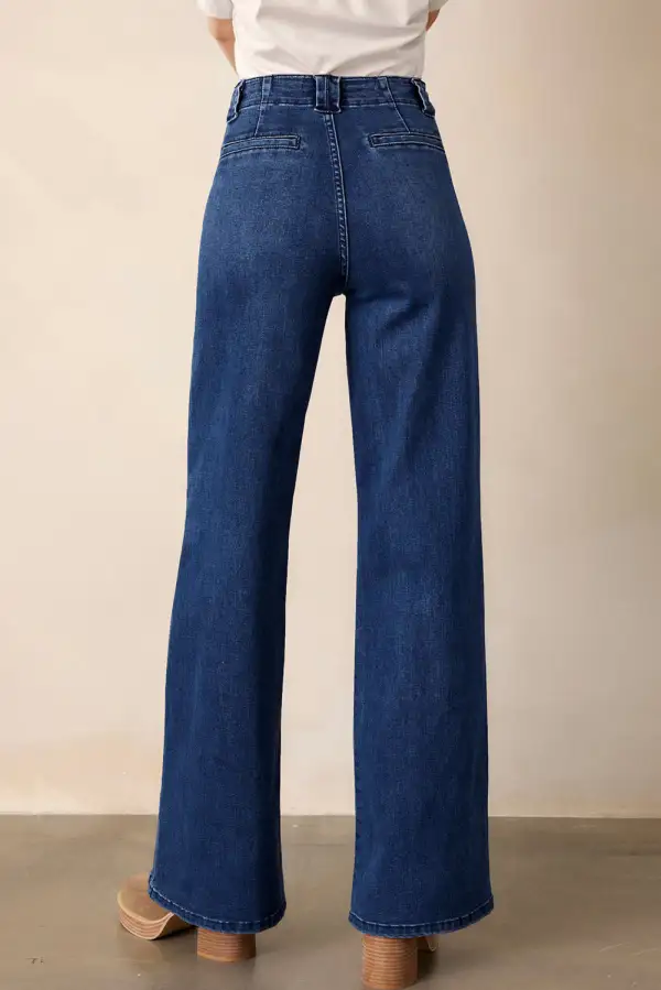 Straight Leg Dirty Daily Fashion Mid-rise Jeans