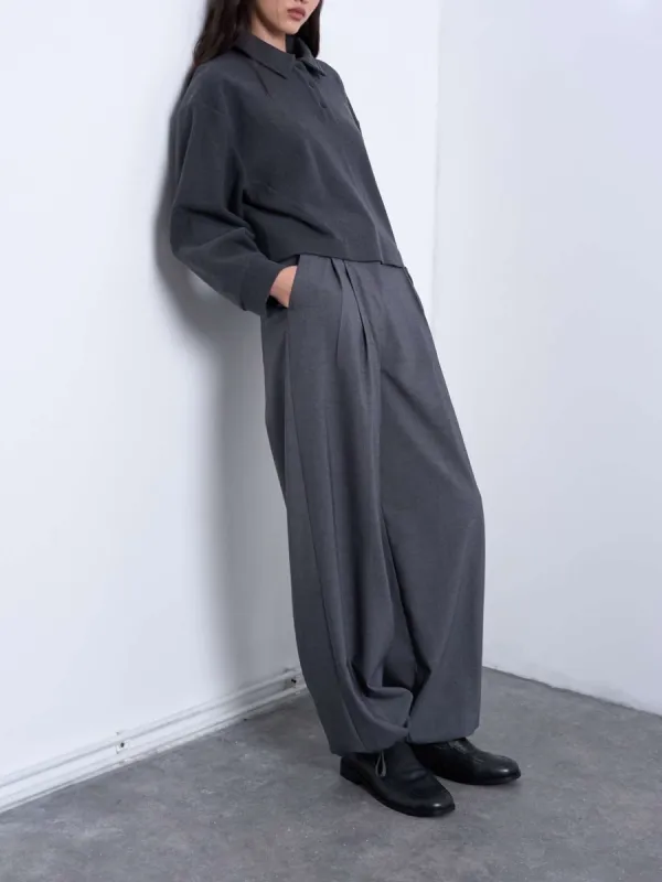 Polo Oversized Cropped Sweatshirt