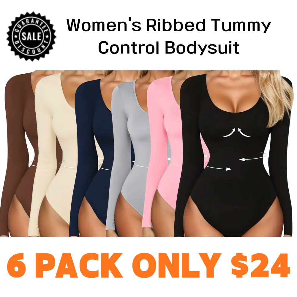 Women’s Ribbed Tummy Control Bodysuit