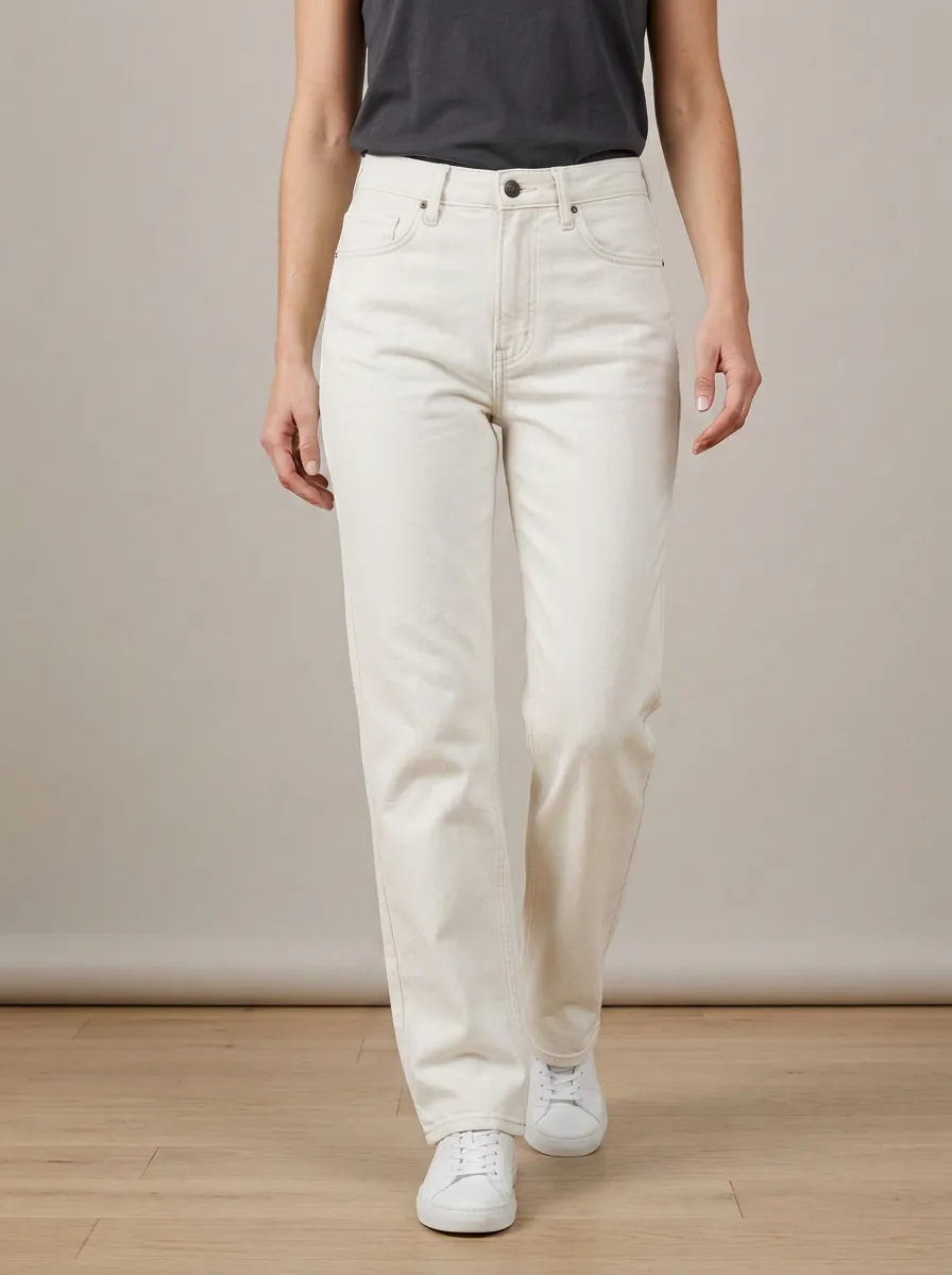 Versatile-Look Washed Denim Jeans