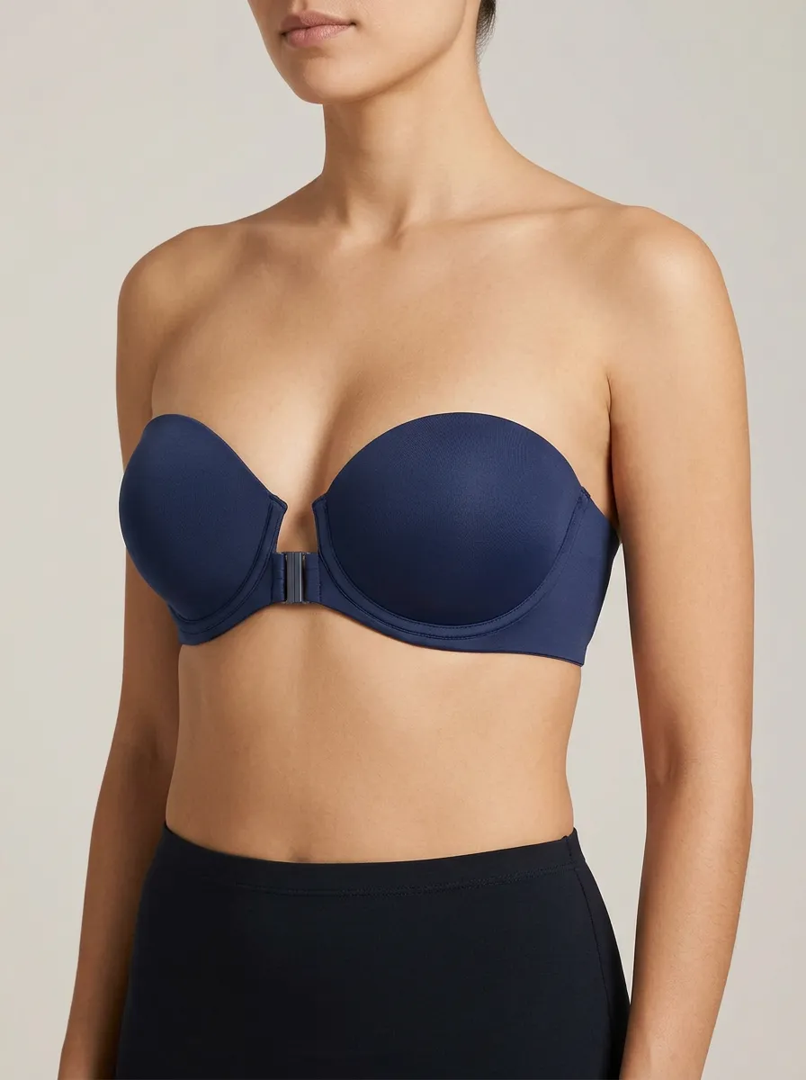 Women's Clean-Line Front-Closure Strapless Bra