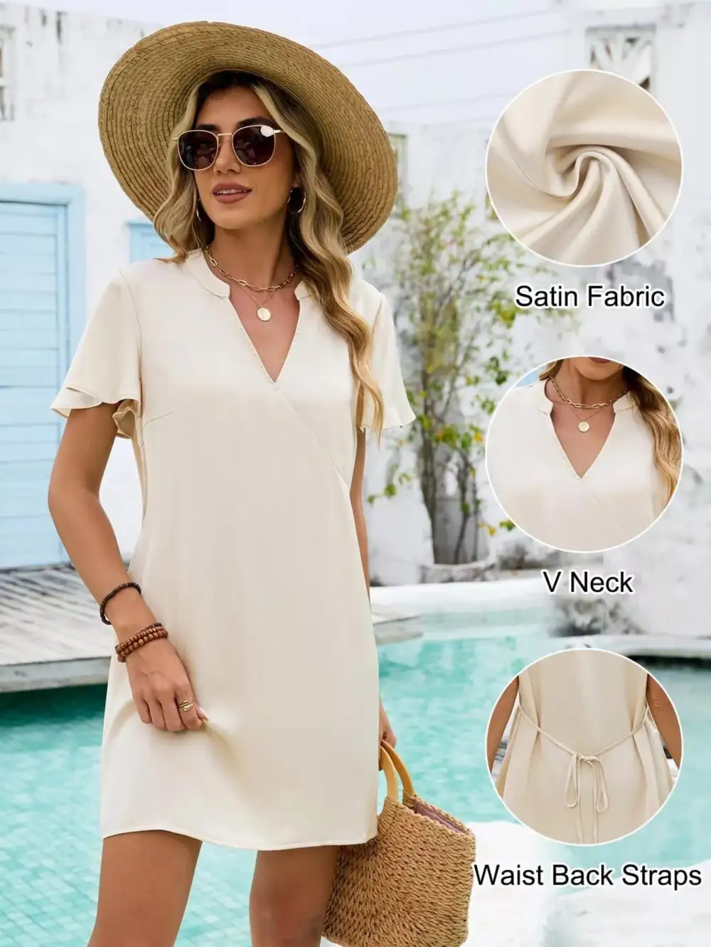 Flutter Sleeve Mini Dress