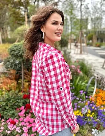 Women‘s Plaid Flannel Shirt
