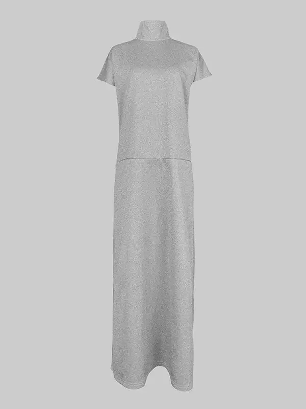 Split Sleeve Neck Maxi Dress