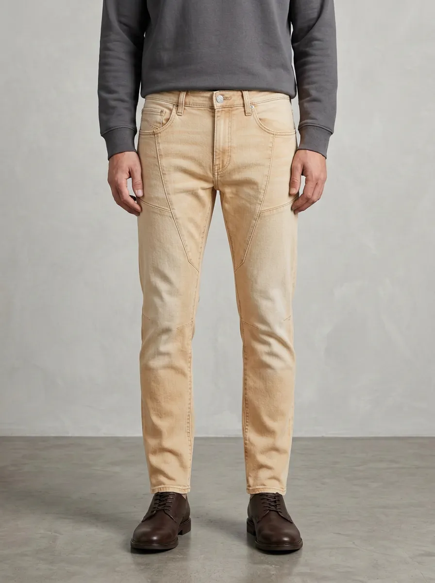 Paneled Slim Fit Jeans