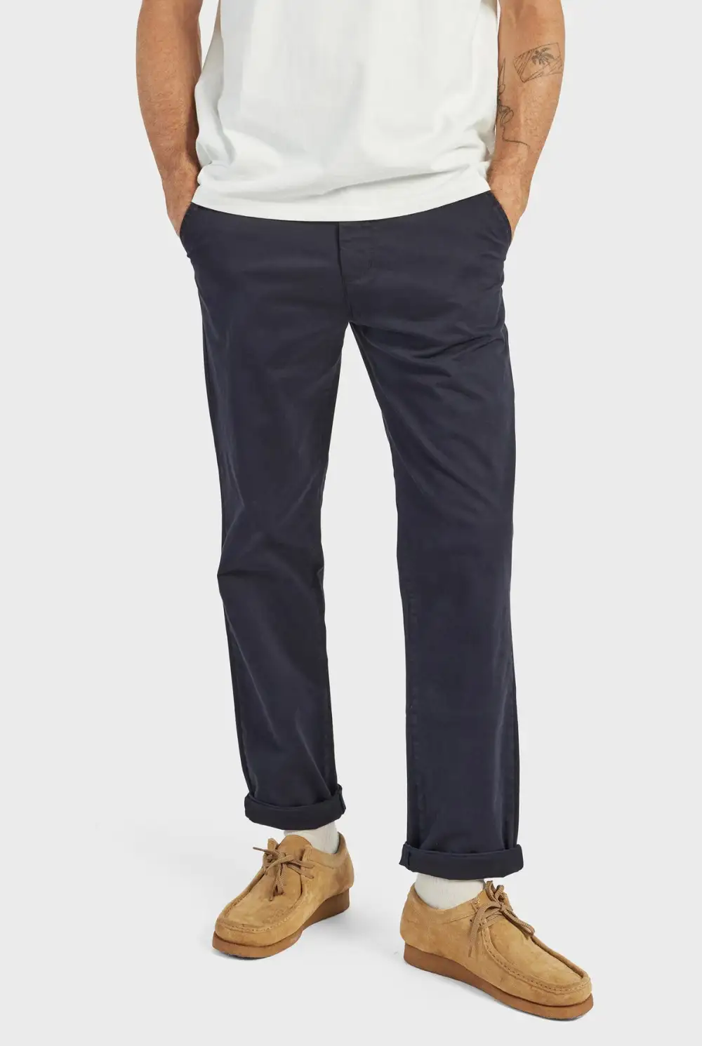 Black Slim Fit Linen Blend Trousers