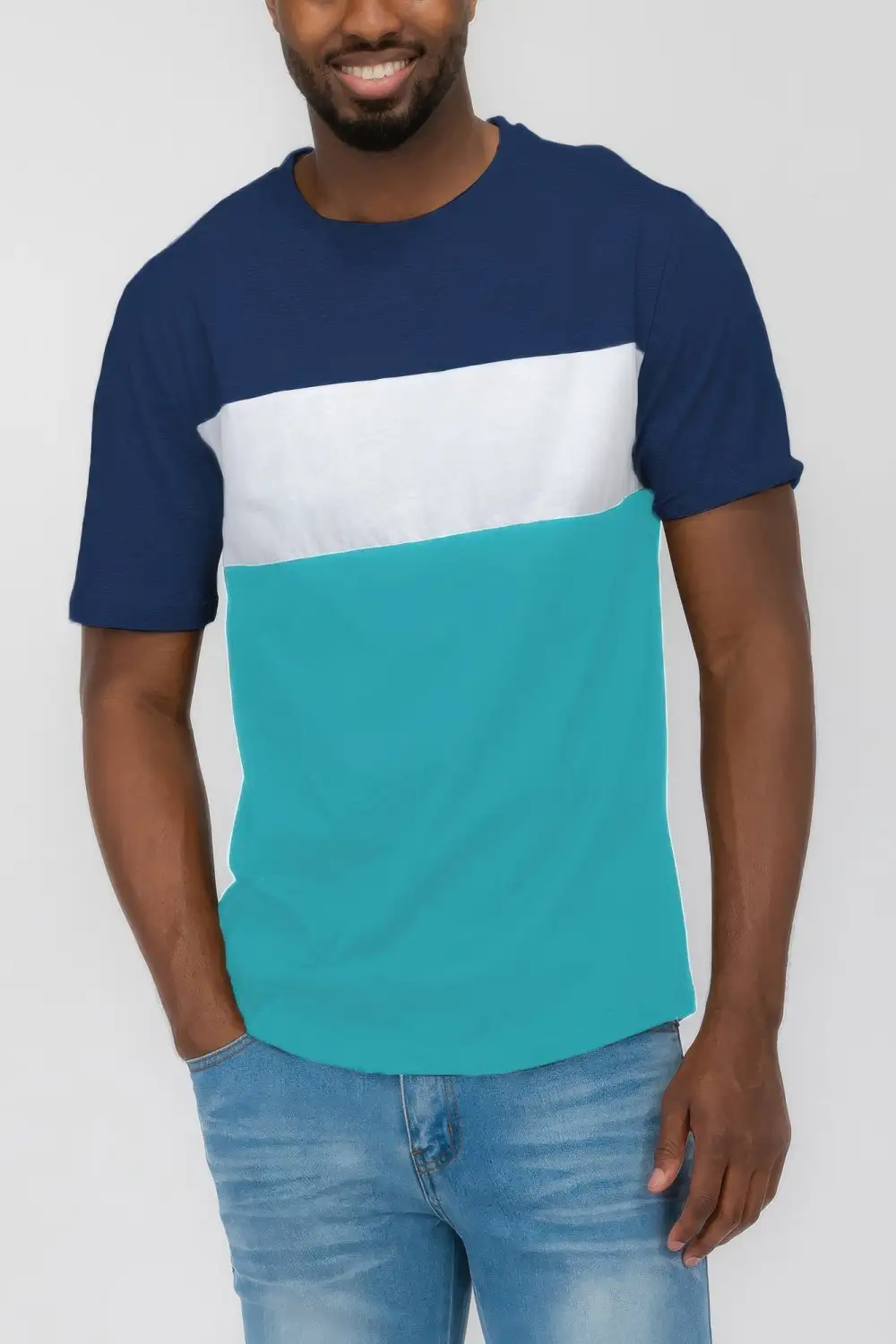 Men's Color Block Short Sleeve T-Shirt