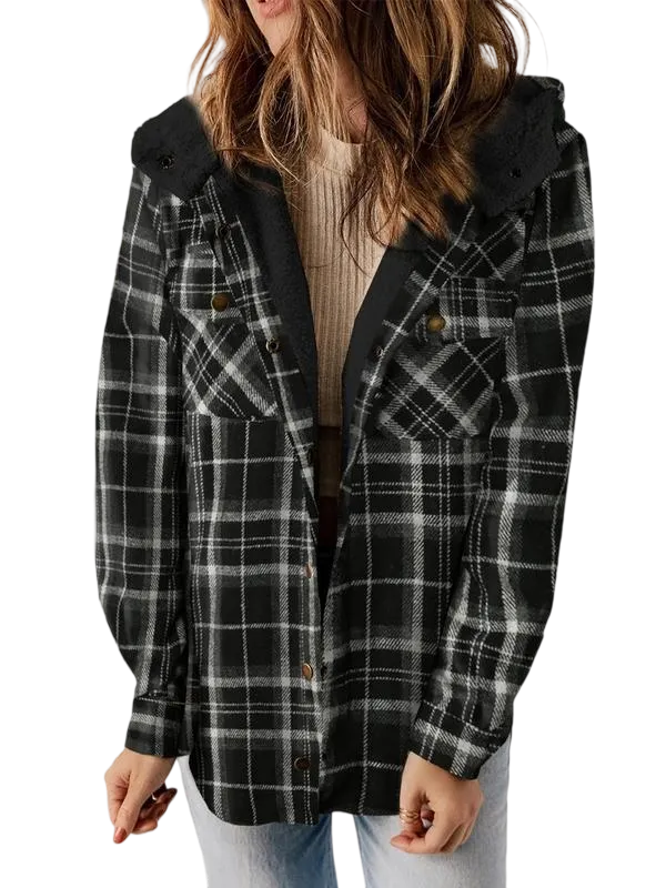 Warm Plaid Pocket Coat for Everyday Style